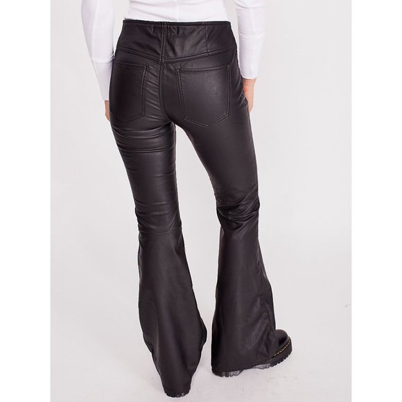 NWT Free People Vegan Penny Pull On Flare / Black - Picture 4 of 6